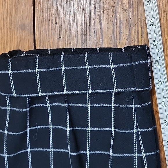 Madewell 100% Cotton Black And White Ankle Pull On Trousers Sz Medium - Picture 9 of 9